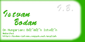 istvan bodan business card